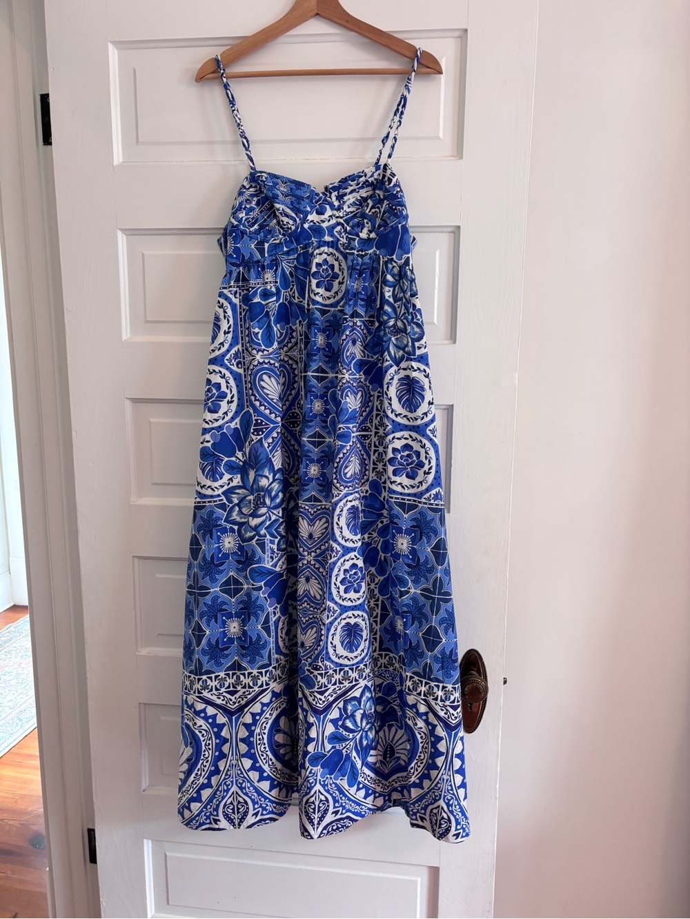 FARM Rio Blue Print Maxi Dress L - Picture 9 of 9